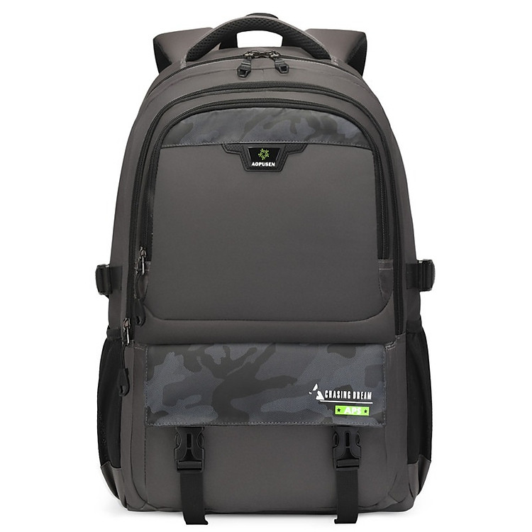 Balo học sinh AOPUSEN 10387 – Chống thấm nước (Màu xám)
