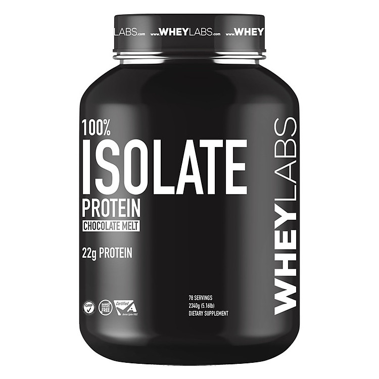 Thực Phẩm Bổ Sung Tăng Cơ Hiệu Quả Wheylabs 100% Isolate hũ 5.16bs-2.3kg (78 lần dùng)