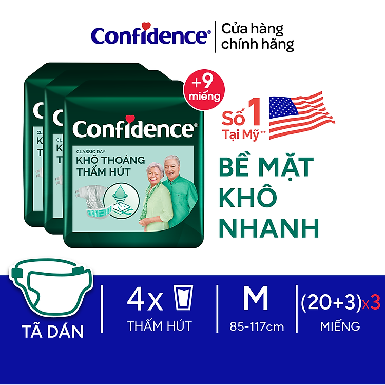 Chọn mua tại Shopee: Thùng 3 gói Tã dán Confidence Classic mua giá tốt nhất tại Shop Mall