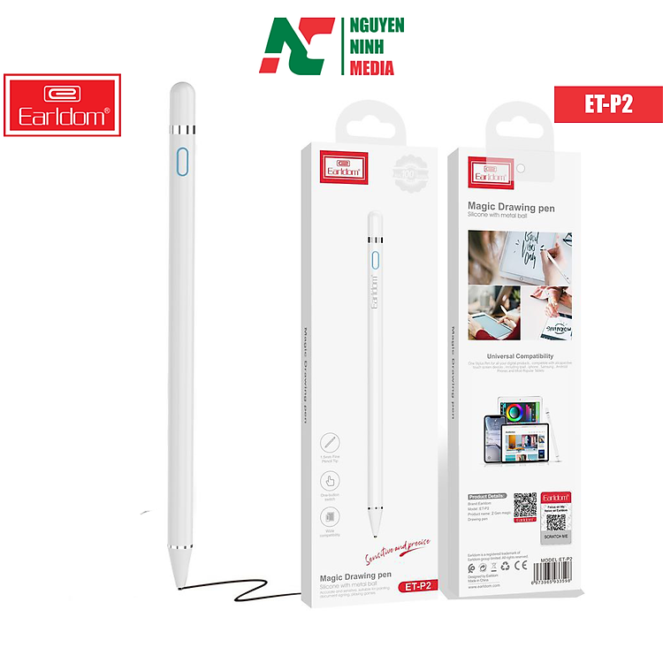 Bút Cảm Ứng Từ Tính Earldom ET - P2 - Hàng Chính Hãng