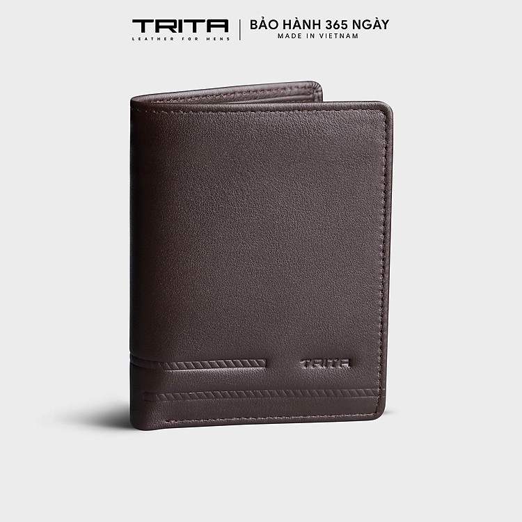 Ví nam da bò Trita ( Thời trang nam dáng đứng da bò cao cấp - Ví da RVN18 )