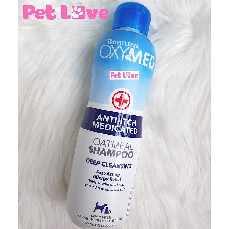 SỮA TẮM OXYMED TRỊ VIÊM DA, NẤM NGỨA, VẢY GÀU, ĐỐM ĐỎ TRÊN CHÓ (TROPICLEAN, MỸ)