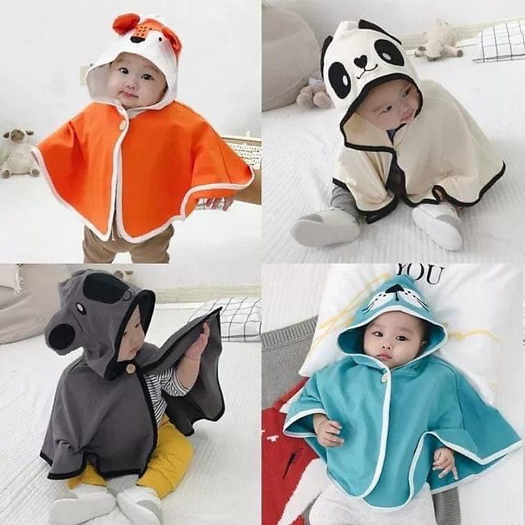 ÁO CHOÀNG TRÁNH NẮNG VÀ GIÓ IN HÌNH ĐỘNG VẬT SIÊU CUTE CHO BÉ YÊU 6-16KG. CHẤT COTTON MỀM MỊN. VIDEO THẬT