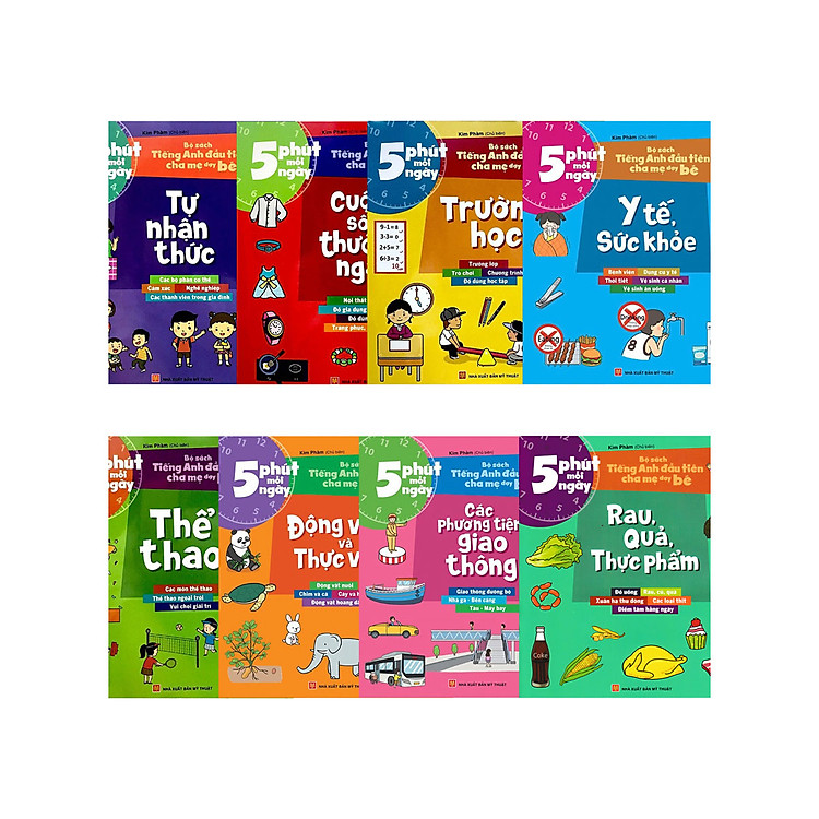 Bộ Sách Tiếng Anh Đầu Tiên Của Bé - 5 Phút Mỗi Ngày (Bộ 8 Cuốn)