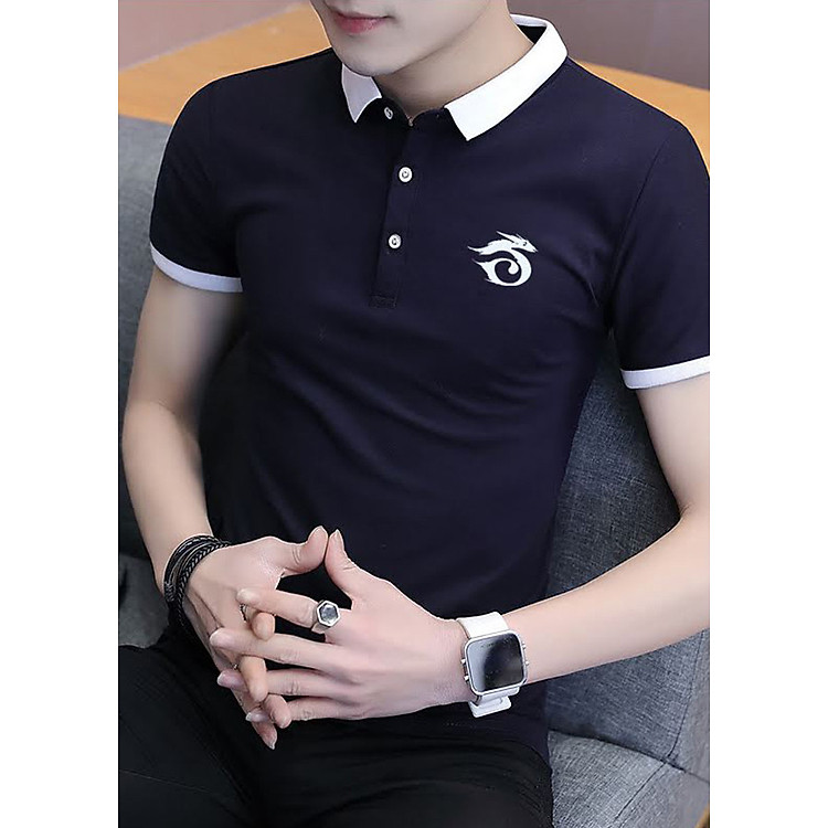 Aó Thun Nam SITAKI Có Cổ Thêu Logo ATN02
