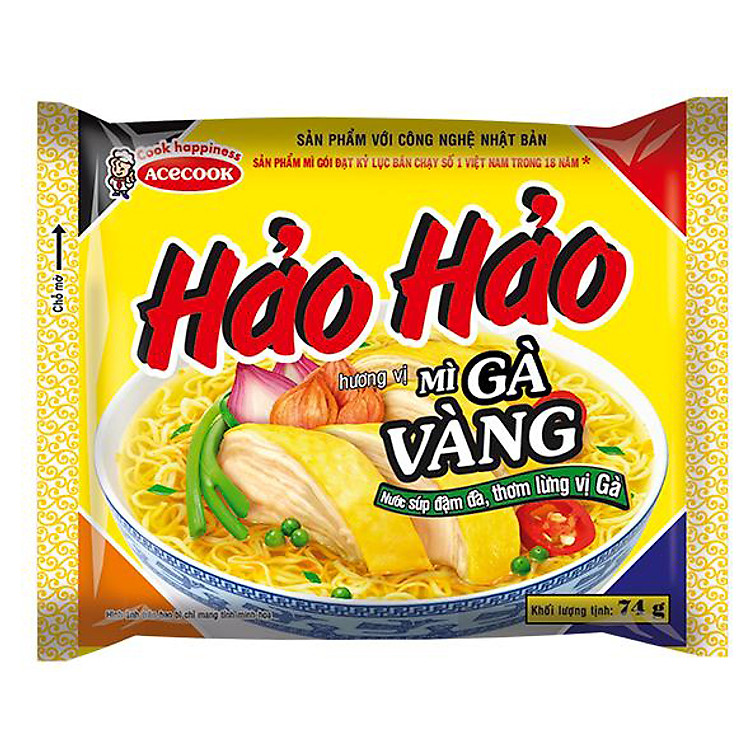 Mì Gói Hảo Hảo Hương Vị Gà Vàng Acecook (74g)