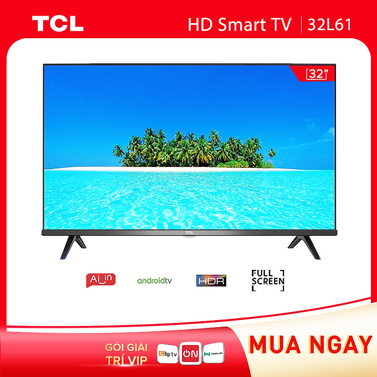 Smart TV TCL Android 8.0 32 inch HD wifi - 32L61 - HDR, Micro Dimming, Dolby, Chromecast, T-cast, AI+IN