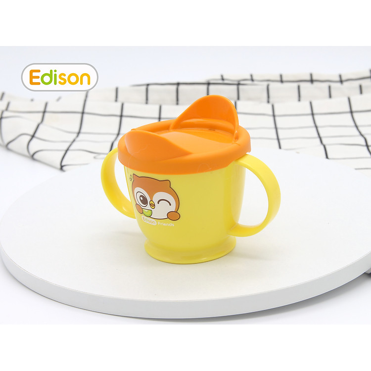 Cốc tập uống Inox Edison hình Cú mèo Chính hãng Ưu đãi - Hình ảnh 3