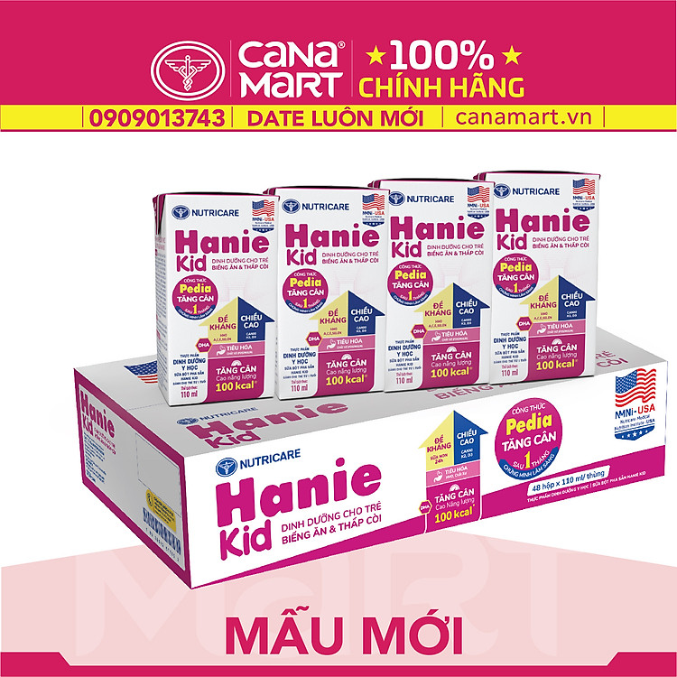 Mua Thùng sữa Nutricare Hanie Kid 110ml Chính hãng Giá tốt