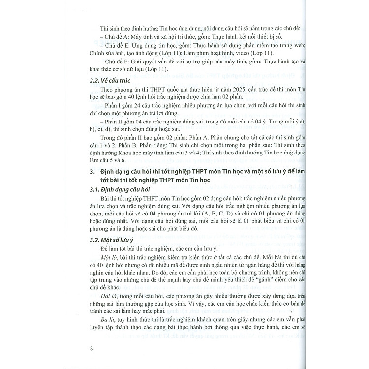 Ôn Luyện Trắc Nghiệm Thi Tốt Nghiệp Trung Học Phổ Thông (năm 2025) Môn Tin Học - Ảnh 7