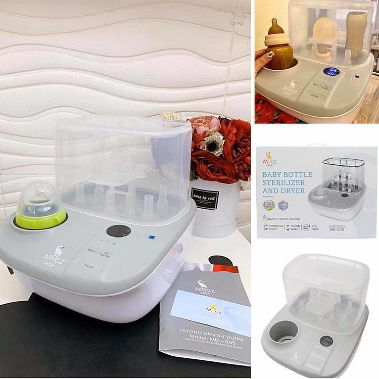 Máy tiệt trùng hâm sữa Moaz Bebe MB-005 Chính hãng Giá tốt - Hình ảnh 2