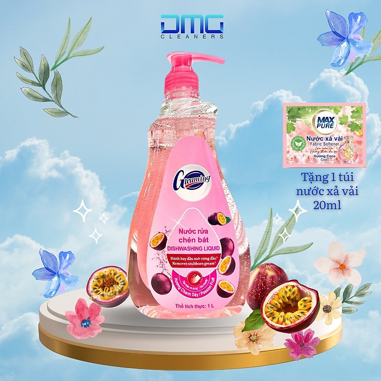Chai Nước Rửa Chén Bát Gleaming Sạch Dầu Mỡ