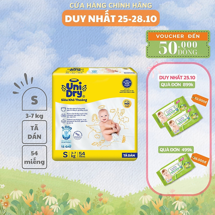 Tìm mua tại Avakids:Tã dán UniDry Siêu khô thoáng Jumbo, tràn ngập Khuyến mãi, Ưu đãi