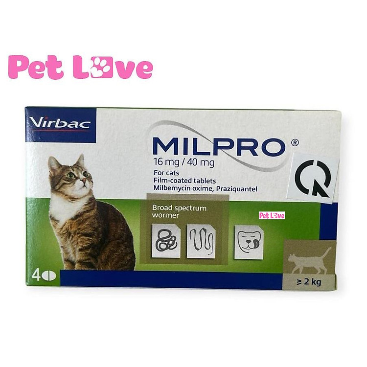 Virbac Milpro xổ giun sán chó mèo (sản xuất tại Pháp)