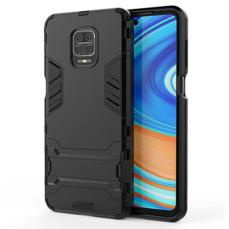 Ốp lưng cho Xiaomi Redmi Note 9S / Redmi Note 9 Pro Max iRON - MAN Nhựa PC cứng viền dẻo chống sốc