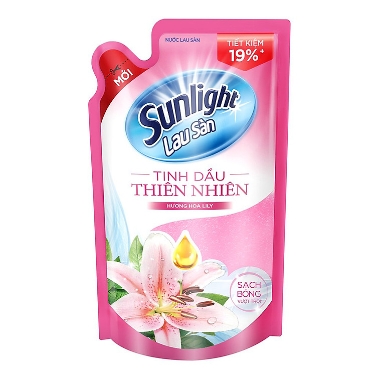 Nước lau sàn Sunlight Hương Hoa hồng và Lily dạng túi 997ml