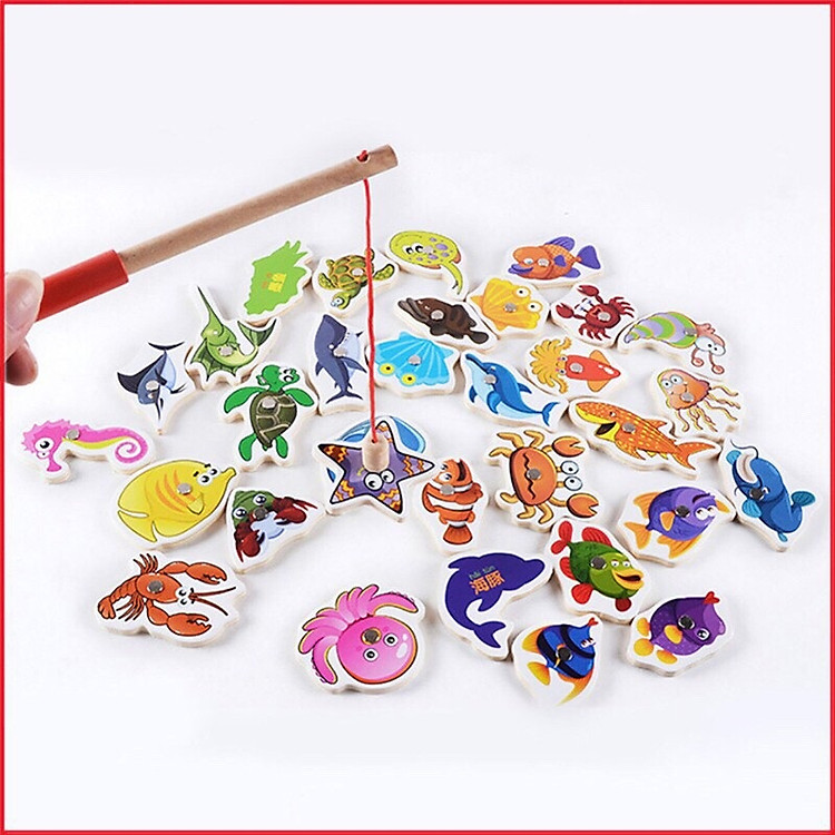 Đồ chơi câu cá gỗ 34 con Chính hãng Ưu đãi - Hình ảnh 5