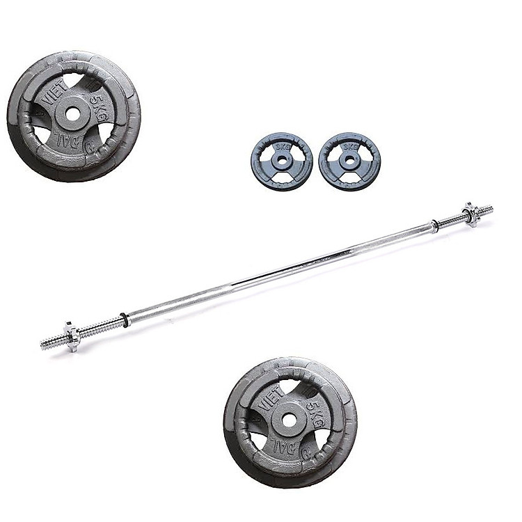 Bộ đòn tạ 2m2 - 16kg tạ ( 2 đĩa 5kg - 2 đĩa 3kg )