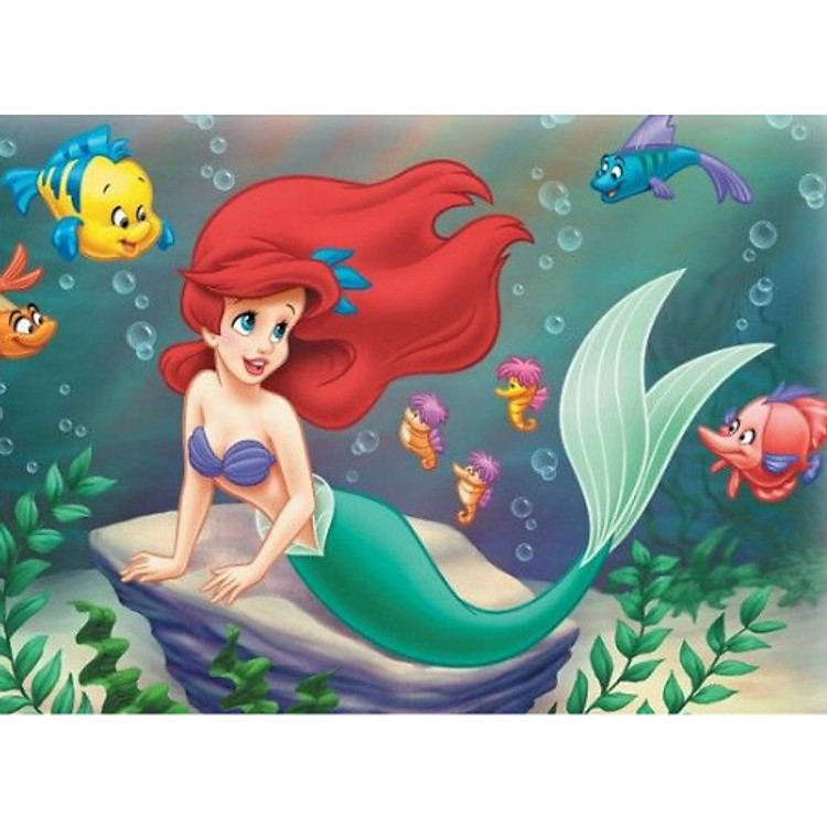 Tranh tô màu sơn dầu theo số Nàng Tiên Cá