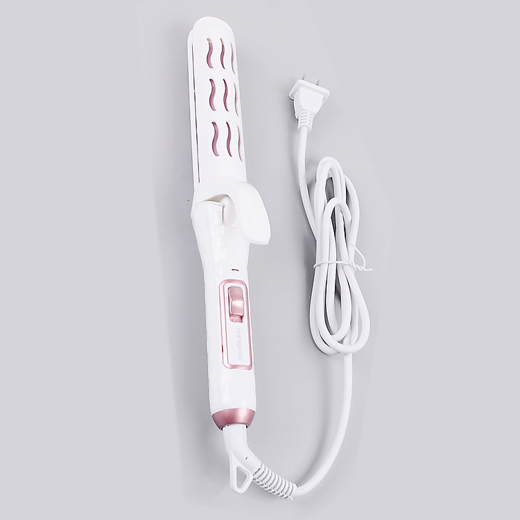 Máy ép duỗi tóc lớn đa năng 2 trong 1 phong cách Hàn Quốc trắng lưỡi ép hồng -DMCTB165