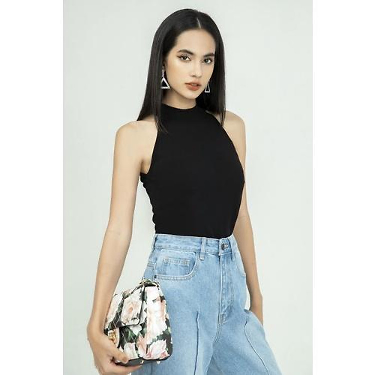 Áo yếm len màu đen SIXDO