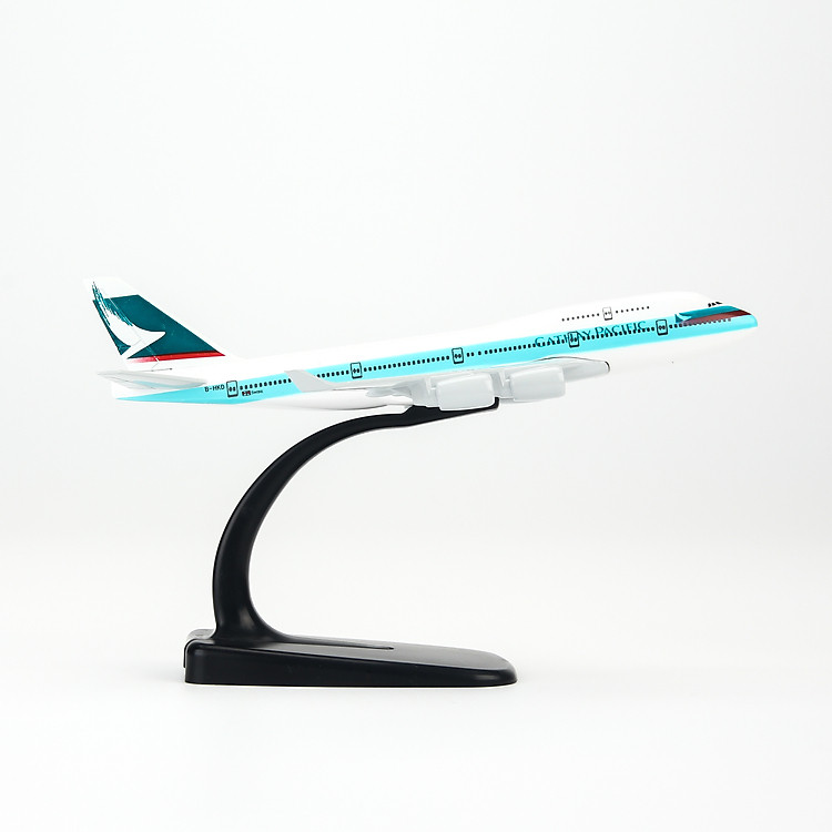 Mô hình máy bay Boeing 747 Cathay Pacific Airlines (16cm) ( Trắng,Xanh dương nhạt,Xanh dương đậm )