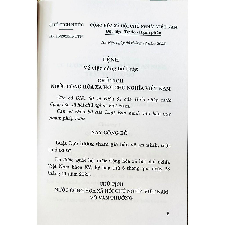 Luật Lực Lượng Tham Gia Bảo Vệ An Ninh Trật Tự Ở Cơ Sở - Ảnh 2
