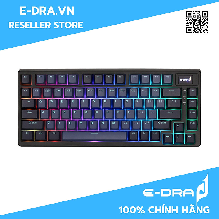 Bàn phím cơ không dây E-Dra EK375 Pro Beta / Alpha - Hàng chính hãng