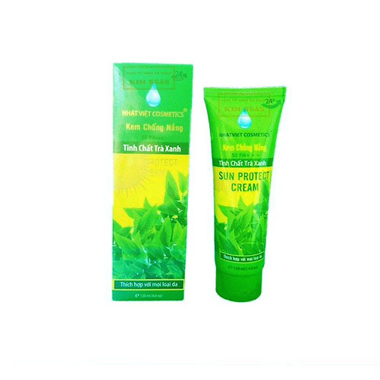 Kem chống nắng toàn thân 50 PA++++ 120ml - Nhật Việt Trà Xanh - Tinh Chất Trà Xanh