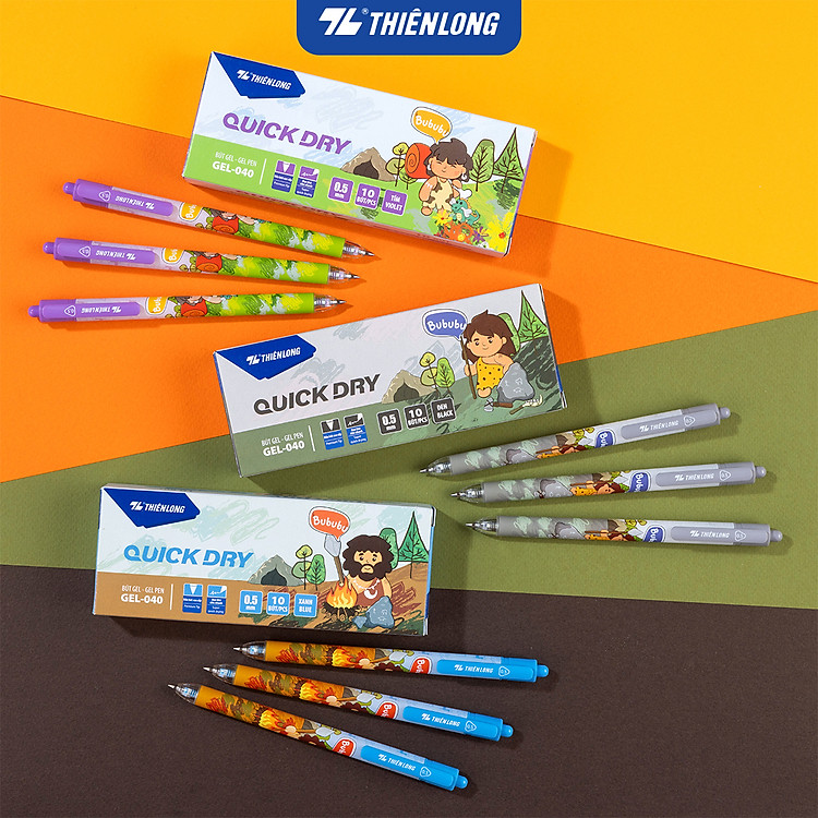 Bút gel Quick Dry Thiên Long GEL-040 – Mực tím