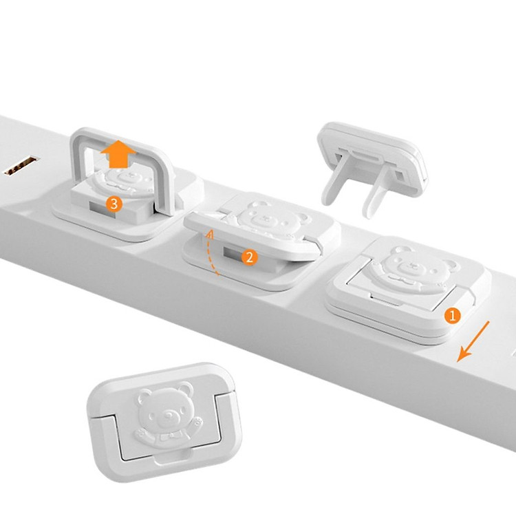 Combo 5 Nút Bịt Ổ Điện Hình Gấu Chính hãng Giá tốt - Hình ảnh 5