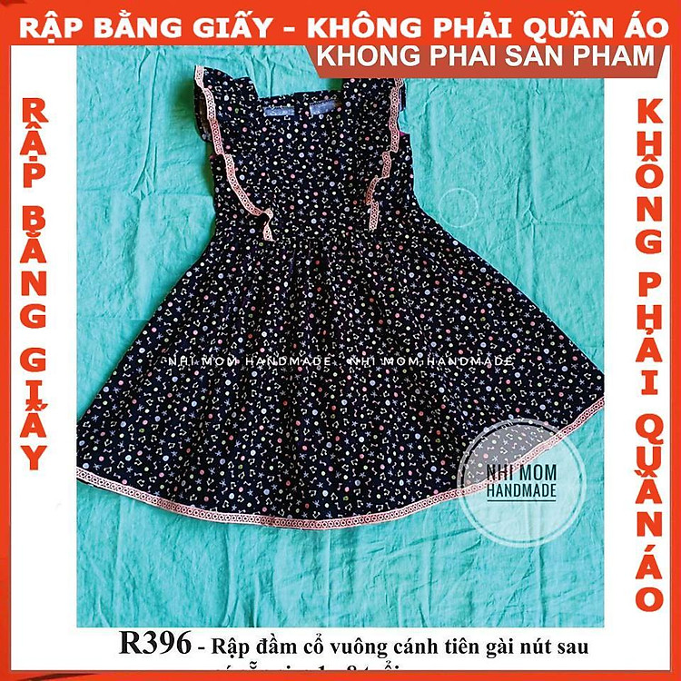 Rập Giấy A0 Đầm Bé Gái R396 (5)