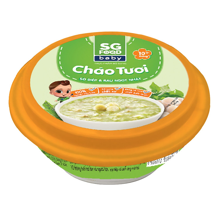 Cháo Tươi Baby Sò Điệp & Rau Ngót Nhật SG Food (240g)
