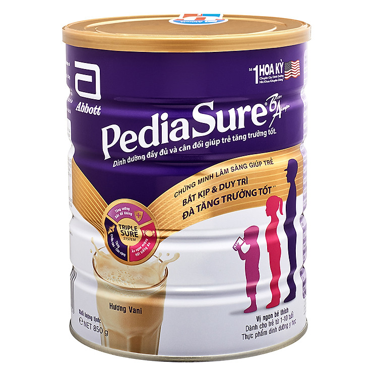 Sữa Bột Abbott Pediasure B/A PCLA Dành Cho Trẻ Từ 1 – 10 Tuổi (850g)