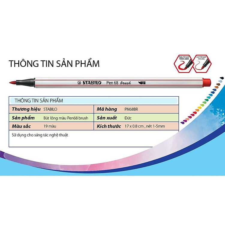 Hộp Bút Lông Màu STABILO Pen 68 Brush (10 cây) - Ảnh 4