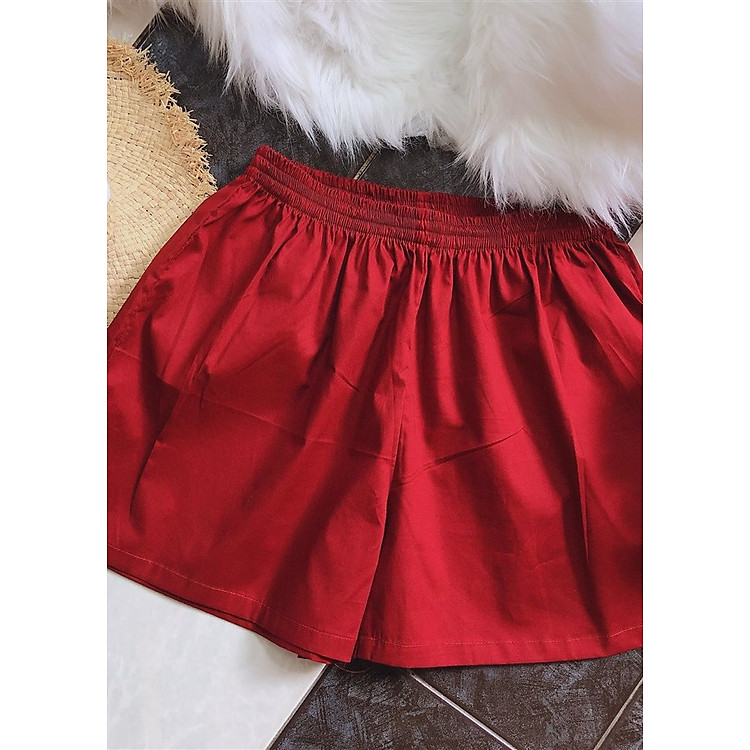 Quần đùi lưng thun chất Kate