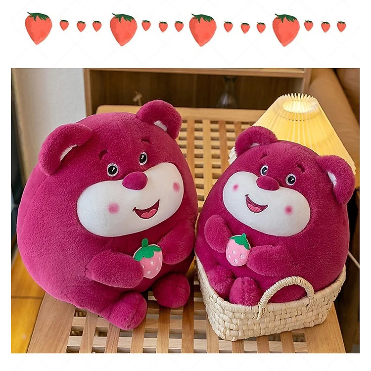 Mua tại Lazada: Thú nhồi bông Lotso ôm dâu 20cm Chính hãng Giá rẻ