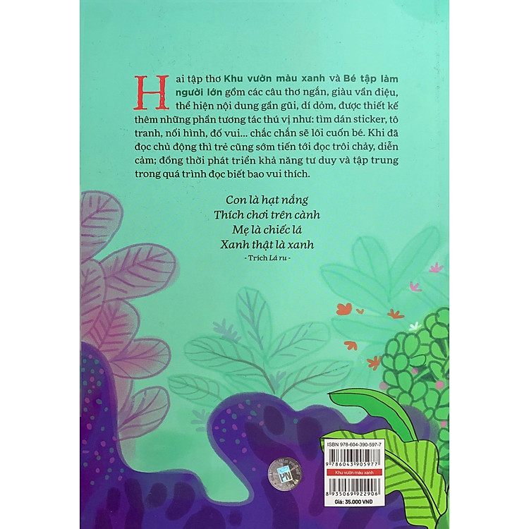 Thơ Cho Bé Tập Đọc Trôi Chảy Diễn Cảm - Khu Vườn Màu Xanh - Ảnh 7