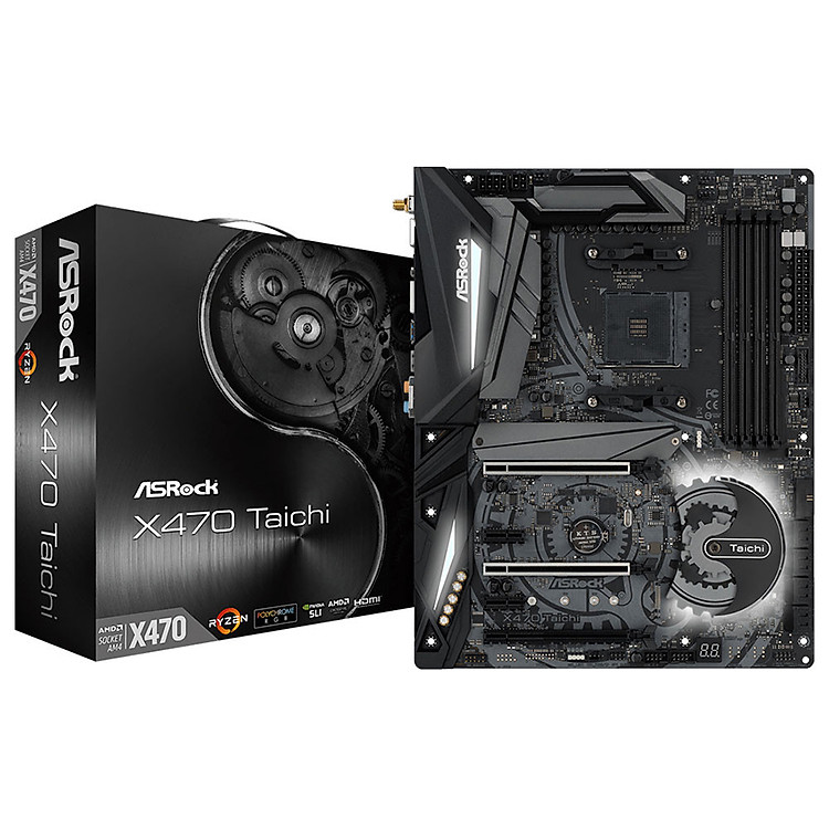Bo Mạch Chủ Mainboard ASRock X470 Taichi AMD AM4 Socket Ryzen Series CPUs - Hàng Chính Hãng
