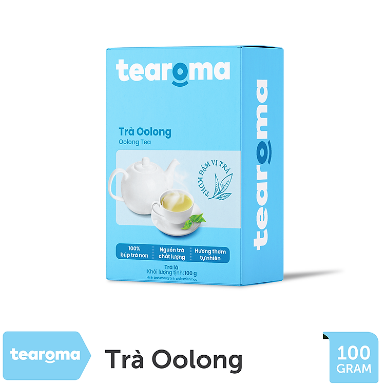 Trà Tearoma vị TRÀ LÀI, TRÀ OLONG, TRÀ SEN, TRÀ XANH (Hộp 100g)