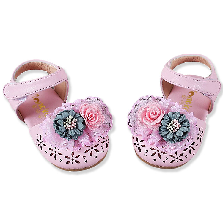 Giày sandal cho bé gái 1 – 3 tuổi đính hoa điệu đà – S9