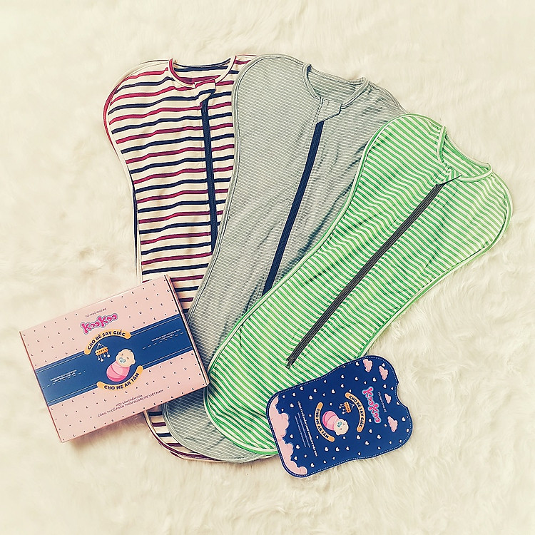 Túi ngủ chũn cao cấp - Giúp bé ngủ ngon, chống giật mình - chất liệu vải co giãn thoáng mát - có khóa kéo 2 chiều