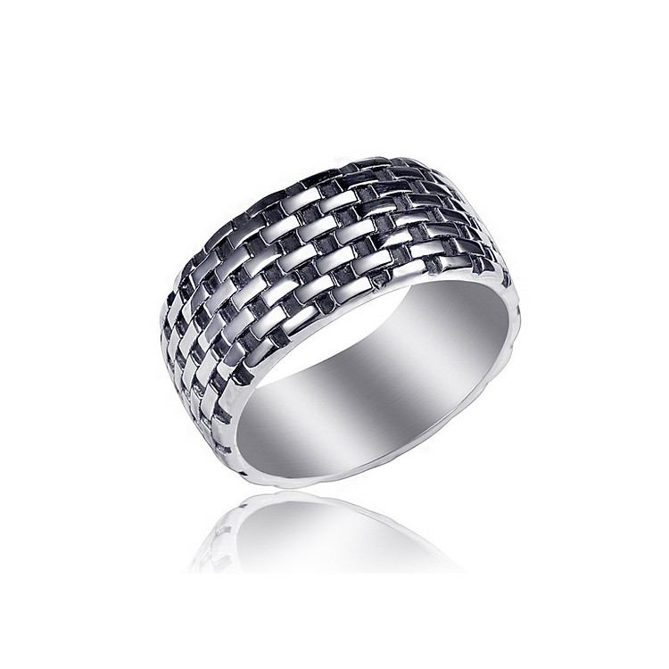 Nhẫn Nam Bản To Chất Liệu Thép Titan Không Rỉ TT 2441