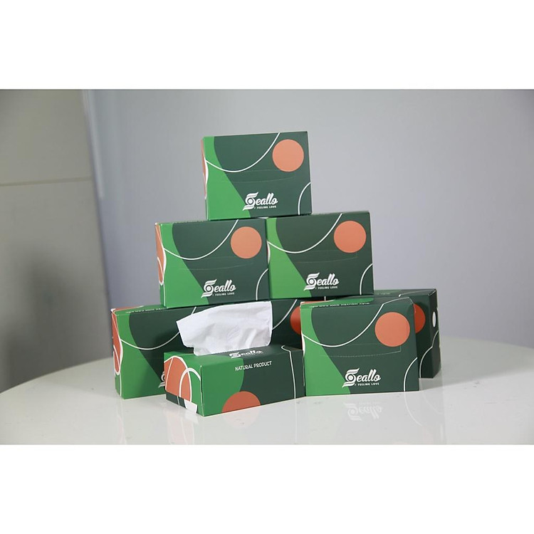 Dây 8 - 10 hộp khăn giấy nguyên sinh cao cấp Seallo Passion 100% bột gỗ tự nhiên dai mềm mịn an toàn với mọi làn da