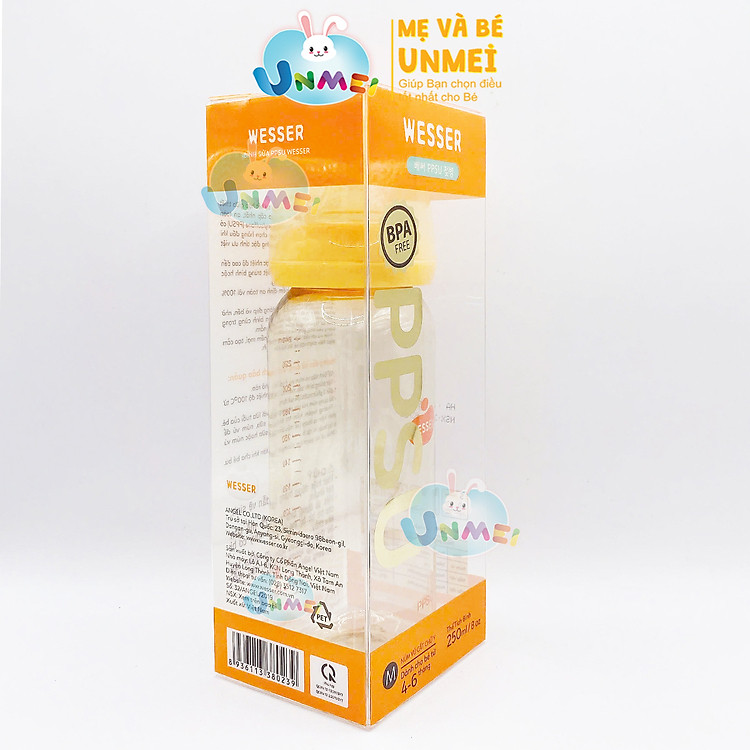 Mua Bình sữa PPSU Wesser 250ml UnMei Uy tín Giá rẻ - Hình ảnh 2