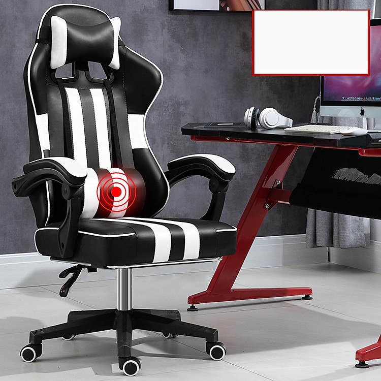 Ghế Chơi Game - Ghế Gaming - Ghế Chơi Game Chân Xoay, Ngả Lưng - Mầu Ngẫu Nhiên