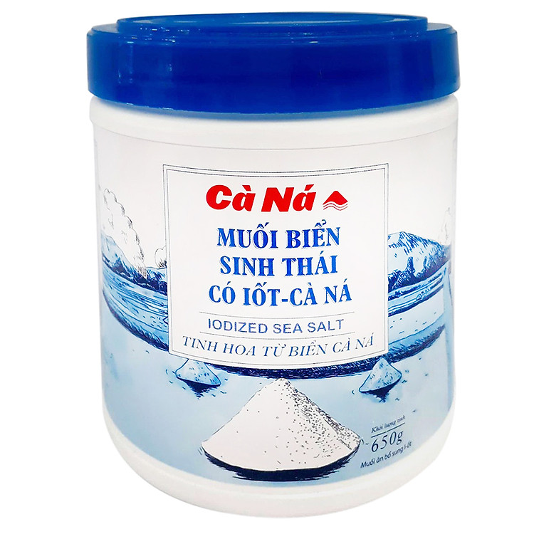 Muối Biển Sinh Thái Có I ốt - Cà Ná Hũ 650g