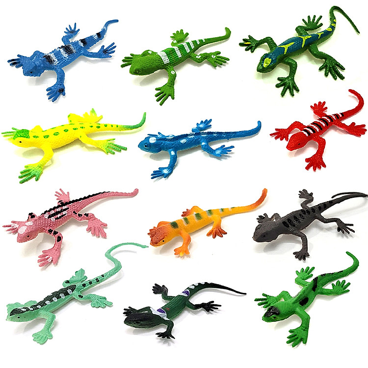 Bộ 12 tắc kè mô hình giả Chính hãng Tiết kiệm