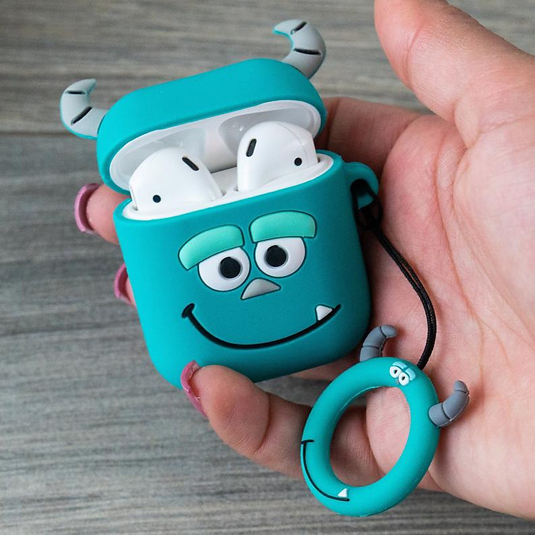 Hộp Bảo Vệ Silicone Cho Airpods Kèm Móc Chống Rớt