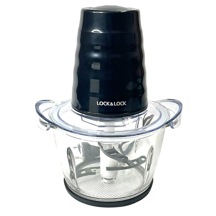Máy Xay Thịt Cối Thủy Tinh Lock&Lock Meat Chopper EJM156BLK 1 Lít - Hàng Chính Hãng, 4 Lưỡi Dao Cho Lực Nghiền Mạnh, Công Suất 400W